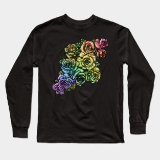 Rainbow Roses Abundant Long Sleeve T-Shirt